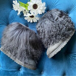 UGG BLACK MONGOLIAN BOOTS